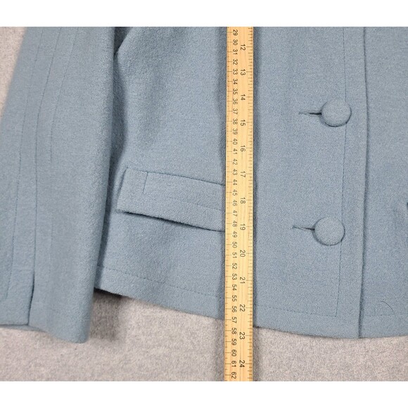 Geiger Pure Wool Jacket Womens 40 Medium Light Baby Blue - Picture 12 of 15